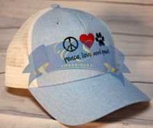 Peace, Love, and Paws Hat