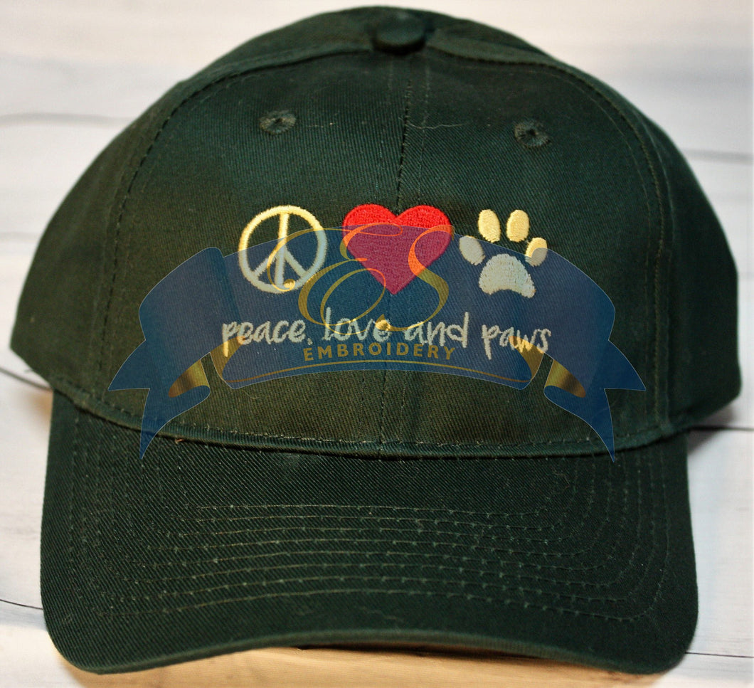 Peace, Love, and Paws Hat