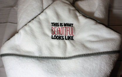 This is What Beautiful Looks Like Hooded Bath Towel