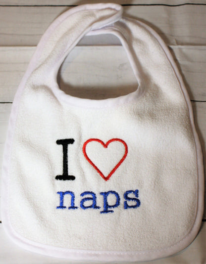 I <3 Naps Bib