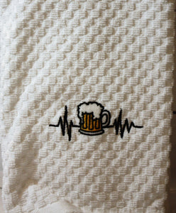 Beer Mug Heartbeat Kitchen Towel