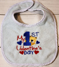 Boy's My 1st Valentine's Day Bib