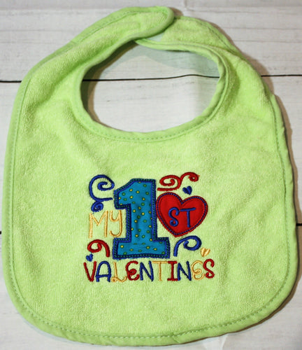 Boy's My 1st Valentine's Bib
