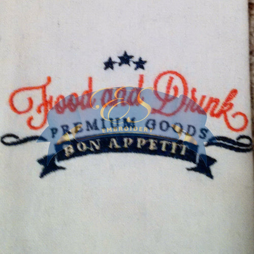 Food & Drink Striped Kitchen Towel