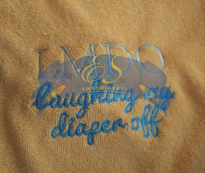 LMDO Laughing my Diaper Off Hooded Bath Towel