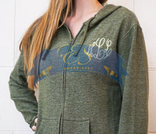 Women's Denim Fleece Full-Zip Hoody - ES Embroidery