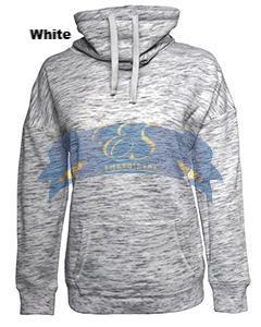 Melange Fleece Cowl Neck Sweatshirt - ES Embroidery