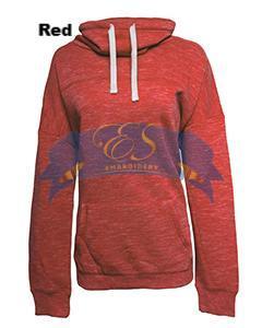 Melange Fleece Cowl Neck Sweatshirt - ES Embroidery