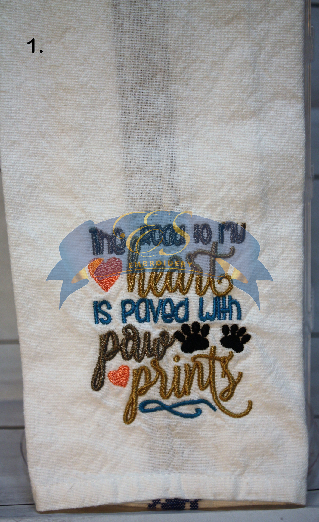 The Road to my Heart is paved with paw prints Towel